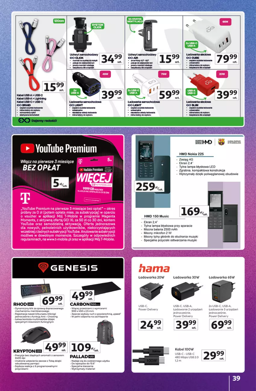 Gazetka promocyjna Auchan - Znane Marki Hipermarket - ważna 23.04 do 30.04.2026 - strona 39 - produkty: Bateria, Fa, Głośnik, Gra, Lampa, Mikrofon, Mus, Nokia, Por, Top, Warka