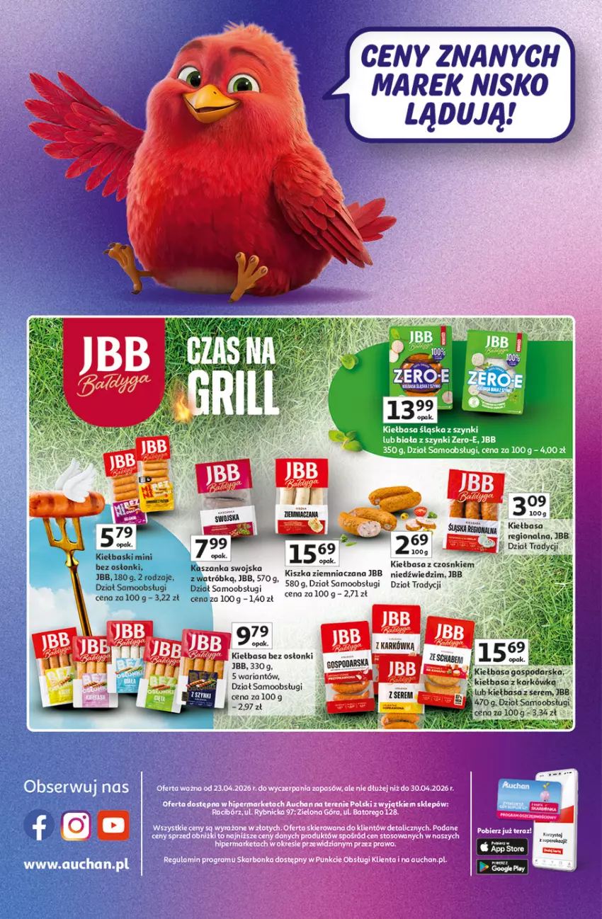 Gazetka promocyjna Auchan - Znane Marki Hipermarket - ważna 23.04 do 30.04.2026 - strona 44 - produkty: Kasza, Kaszanka, Kiełbasa, Kiełbasa śląska, Por, Ser