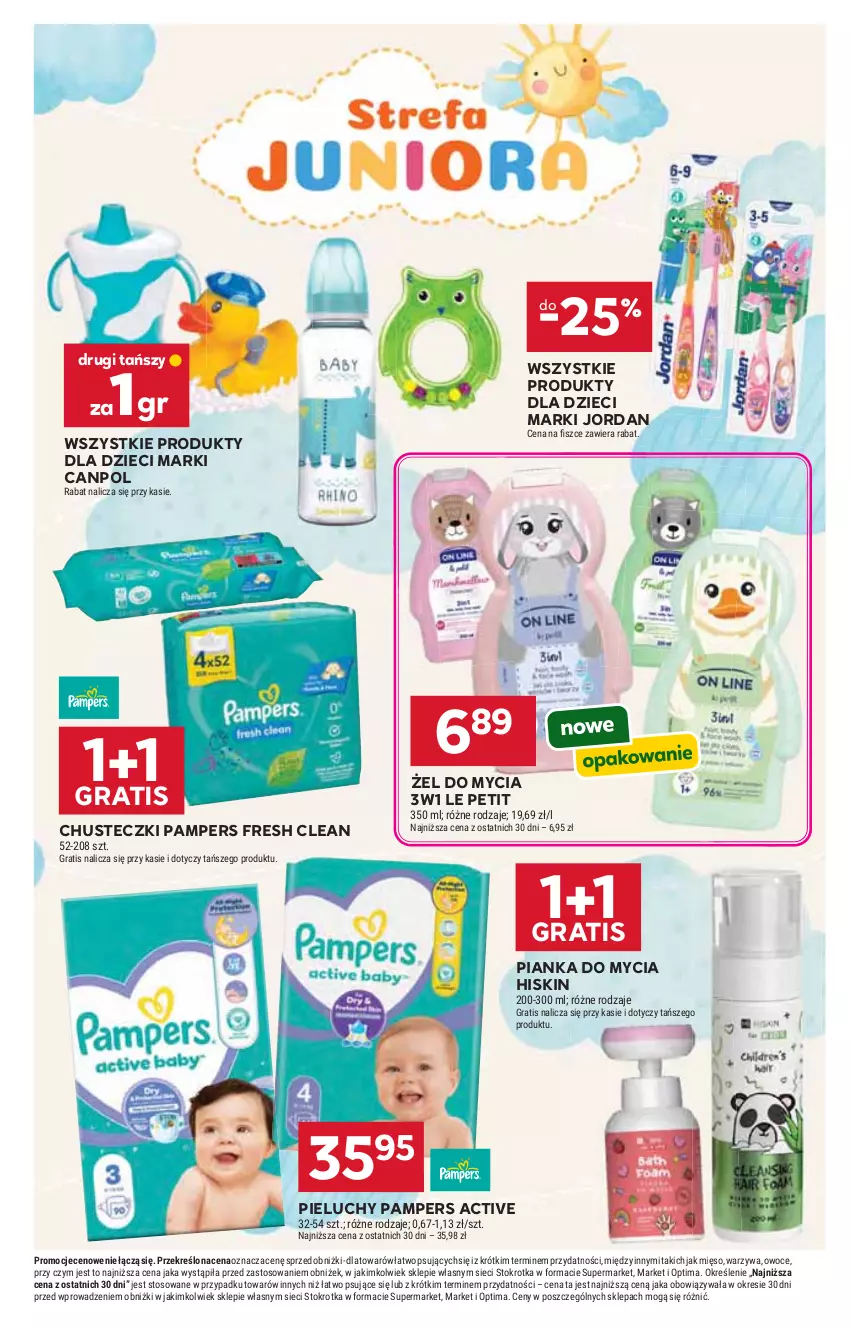 Gazetka promocyjna Stokrotka - Supermarket - ważna 28.05 do 01.06.2026 - strona 39 - produkty: Canpol, Chusteczki, Dzieci, Gra, Mięso, Optima, Owoce, Pampers, Pieluchy, Warzywa