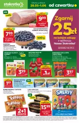 Gazetka promocyjna Stokrotka - Supermarket - Gazetka - ważna od 01.06 do 01.06.2026 - strona 1 - produkty: Ketchup, Warzywa, Por, Gry, Gra, Lody, Tarczyński, Optima, Schab wieprzowy, Farm Milk, Kotlin, Toffifee, Owoce, Kabanos, Masło, Kiełbasa, Mięso, Kiełbasa śląska, Fa