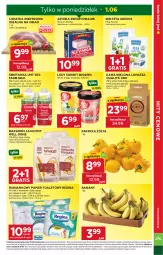 Gazetka promocyjna Stokrotka - Supermarket - Gazetka - ważna od 01.06 do 01.06.2026 - strona 7 - produkty: Banany, Makaron, Warzywa, Ser, Rum, Por, Gin, Gra, Papier, Papryka, Kawa mielona, Kawa, Papryka żółta, Papier toaletowy, Lody, Szynka, Optima, Farm Milk, Torba, Feta, Lavazza, Owoce, Mango, Mięso, Fa