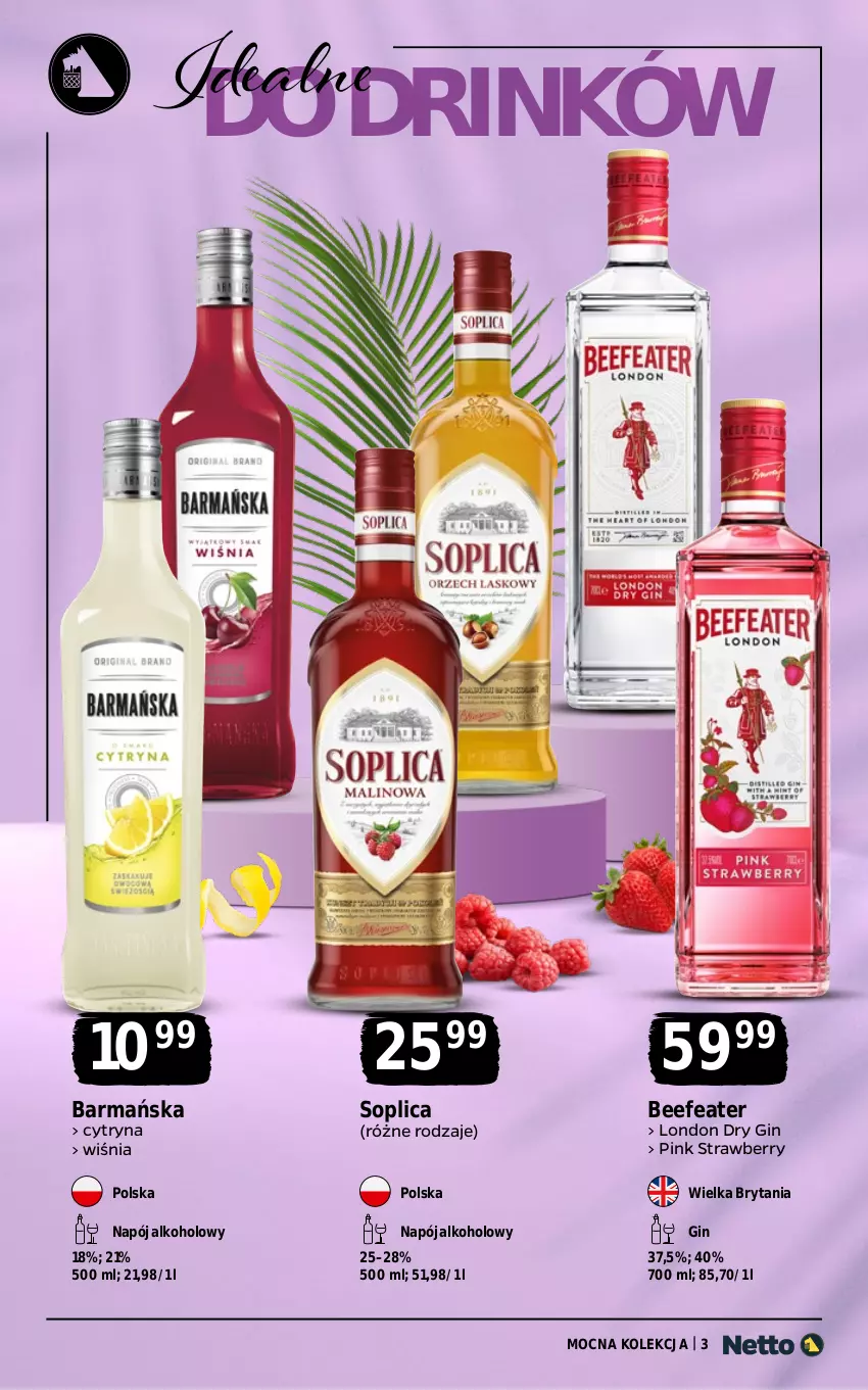 Gazetka promocyjna Netto - Alkohole - Mocne - ważna 22.06 do 04.07.2026 - strona 3 - produkty: Gin, Napój, Soplica