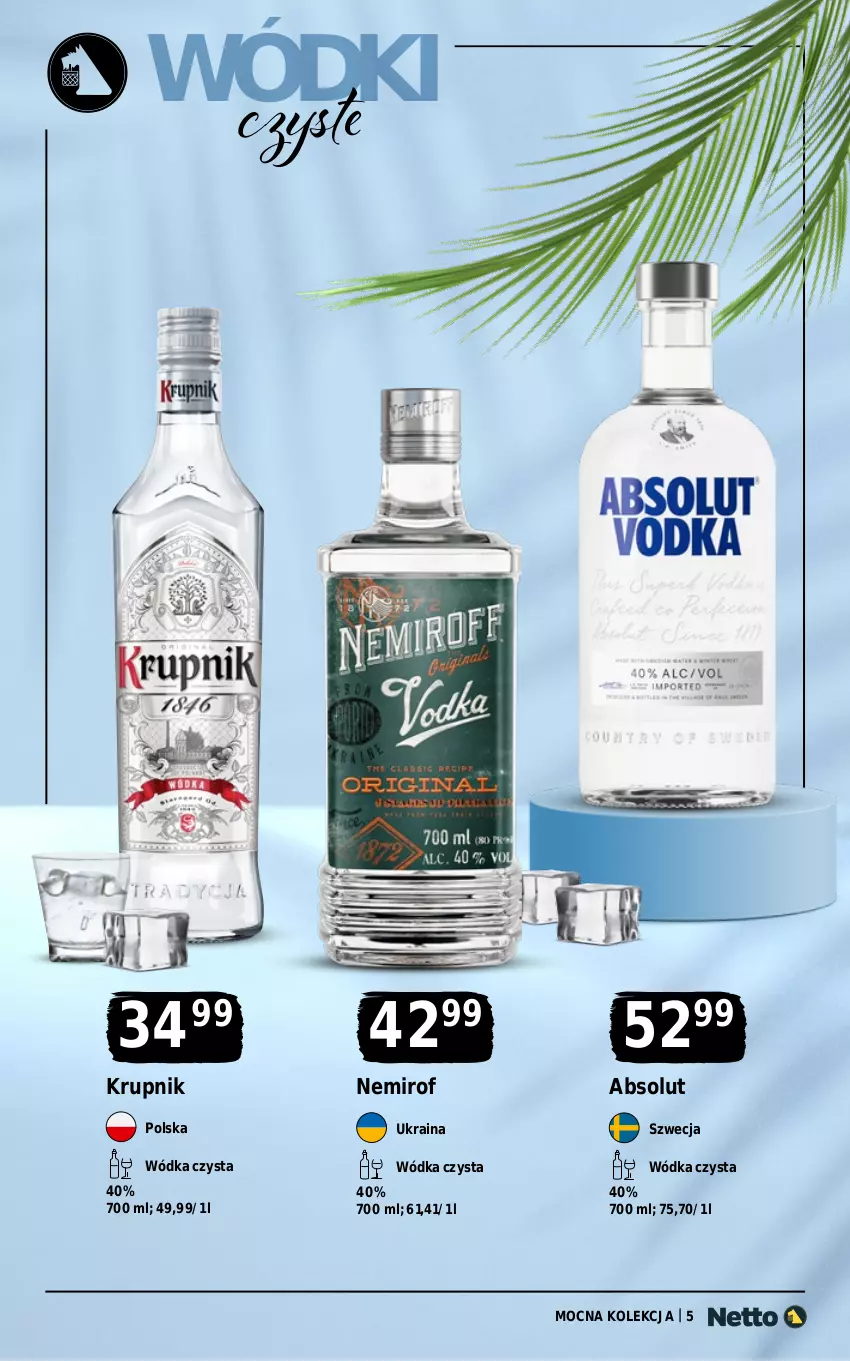 Gazetka promocyjna Netto - Alkohole - Mocne - ważna 22.06 do 04.07.2026 - strona 5 - produkty: Absolut, Krupnik, Wódka