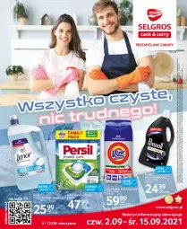 Gazetka promocyjna Selgros - Katalog Sprzątanie - Gazetka - ważna od 15.09 do 15.09.2021 - strona 1 - produkty: Płyn do prania, Persil, Tran, Vizir, Płyn do płukania, Perwoll, Lenor, LG, Fa