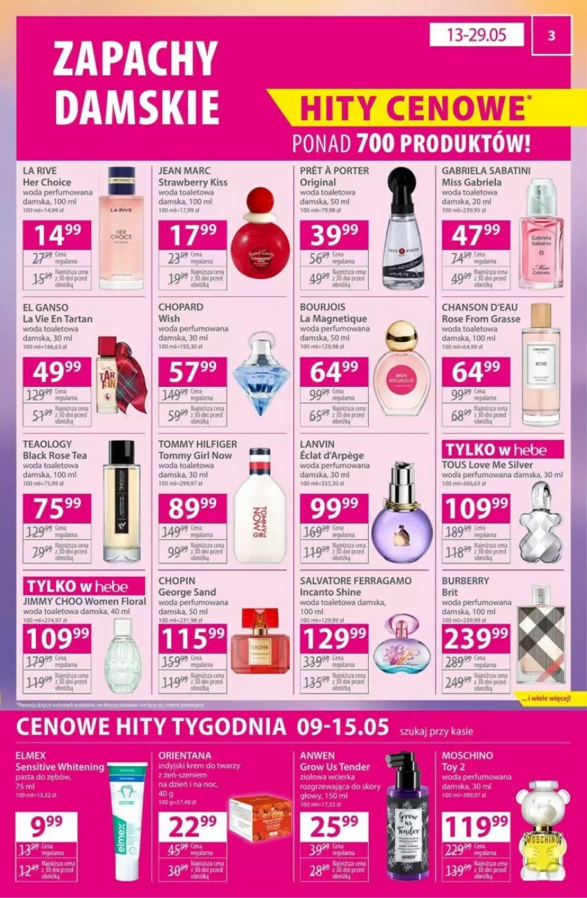 Gazetka promocyjna Hebe - ważna 02.05 do 15.05.2024 - strona 12 - produkty: Bourjois, Brie, Burberry, Gabriela Sabatini, Gin, Gra, Jean Marc, La Rive, Por, Salvatore Ferragamo, Tarta, Woda, Woda toaletowa