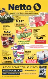 Gazetka promocyjna Netto - Gazetka spożywcza 17.03-23.03 - Gazetka - ważna od 23.03 do 23.03.2022 - strona 1 - produkty: Piwa, Piwo, Mięso mielone, Gra, Proszek do prania, Persil, Pulpety, Kotlet, Kapsułki do prania, Harnaś, Mięso, Danie gotowe, Fa