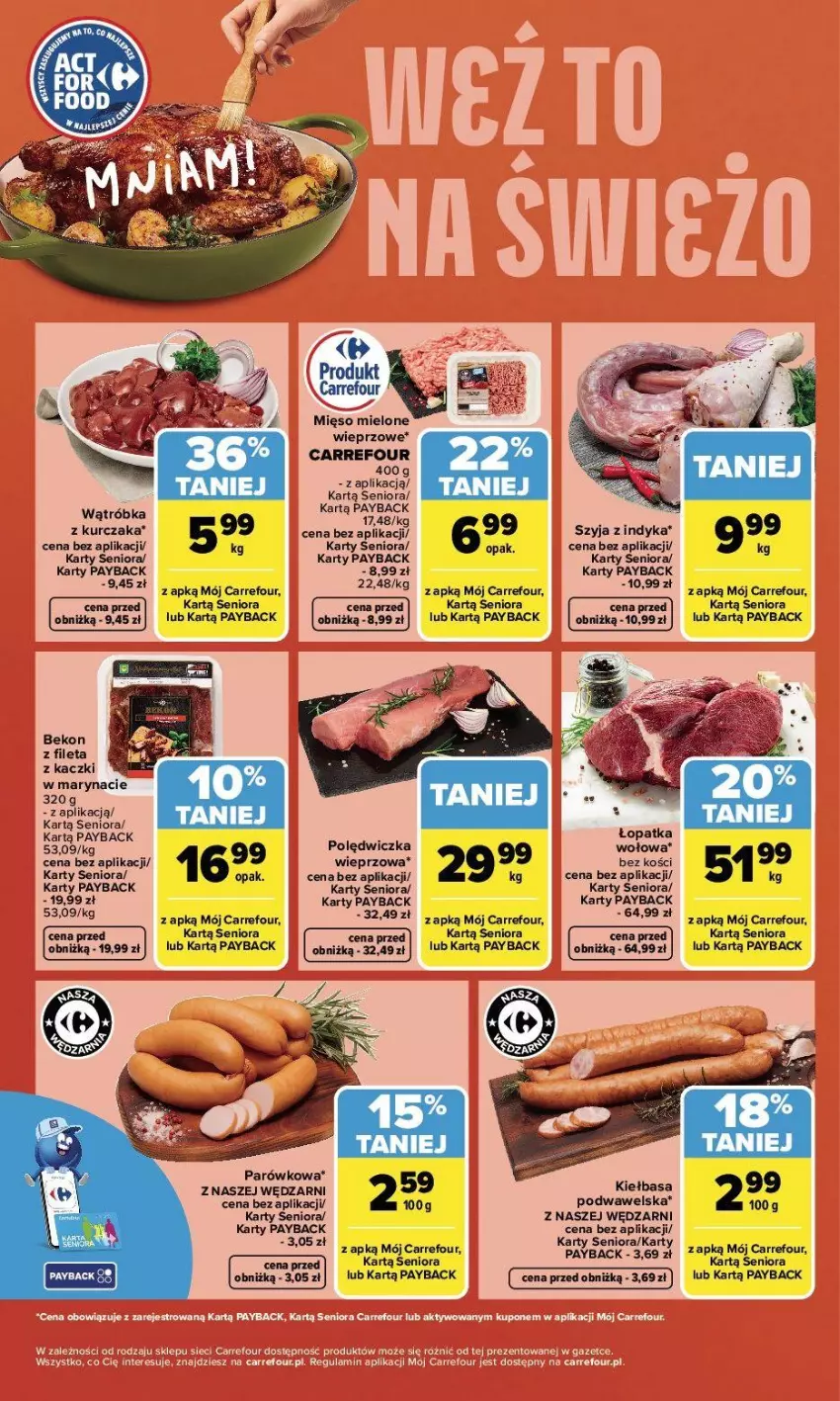 Gazetka promocyjna Carrefour - Gazetka Weź to na świeżo - ważna 25.05 do 30.05.2026 - strona 3 - produkty: Beko, Kiełbasa, Kurczak, Mięso, Wawel