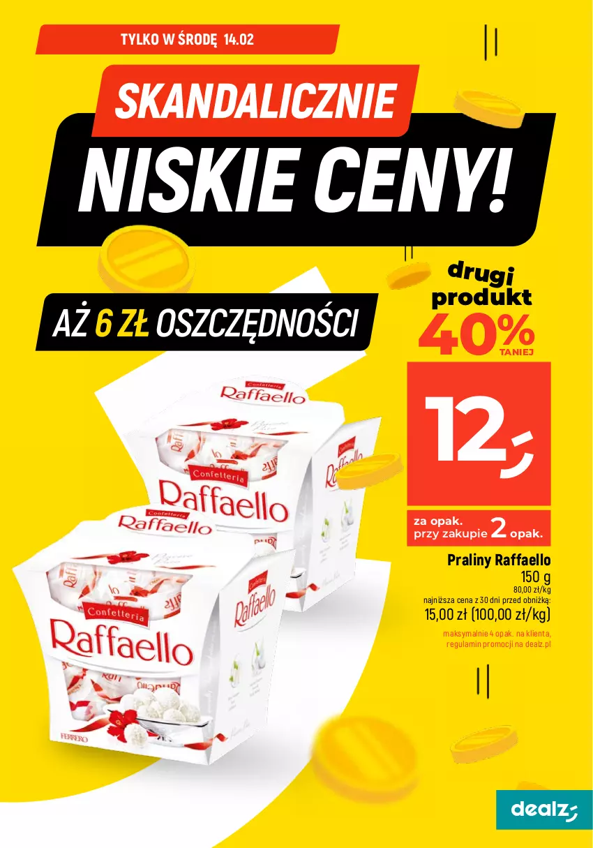 Gazetka promocyjna Dealz - Oszczędzaj każdego dnia! - ważna 12.02 do 14.02.2024 - strona 7 - produkty: Fa, Haribo, Praliny, Raffaello