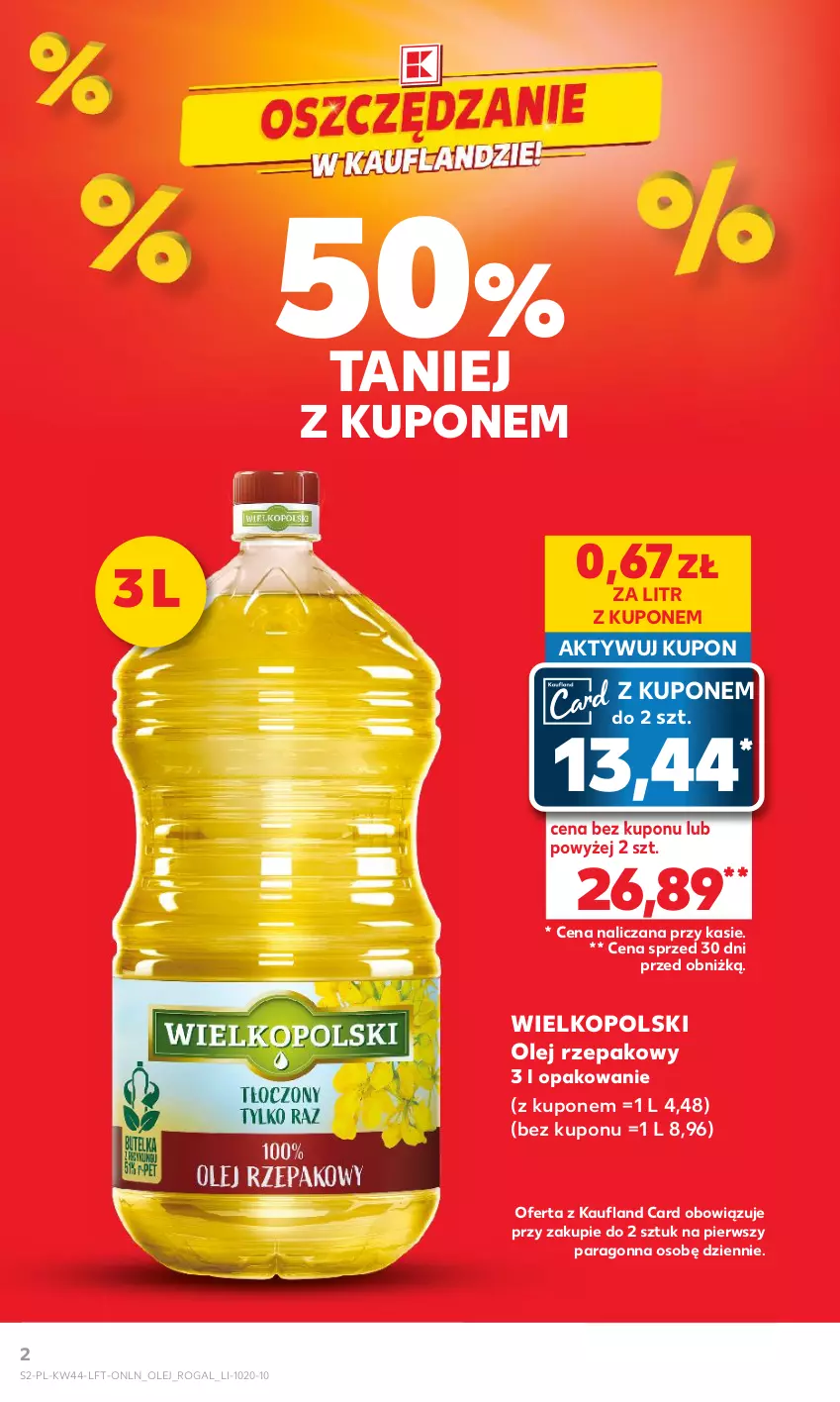 Gazetka promocyjna Kaufland - Gazetka tygodnia - ważna 02.11 do 07.11.2023 - strona 2 - produkty: Olej, Olej rzepakowy, Rogal