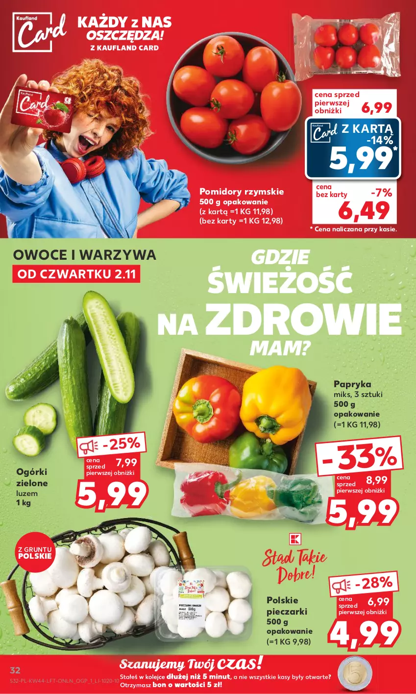 Gazetka promocyjna Kaufland - Gazetka tygodnia - ważna 02.11 do 07.11.2023 - strona 32 - produkty: Grunt, Olej, Owoce, Papryka, Piec, Pomidory, Warzywa, Zdrowie