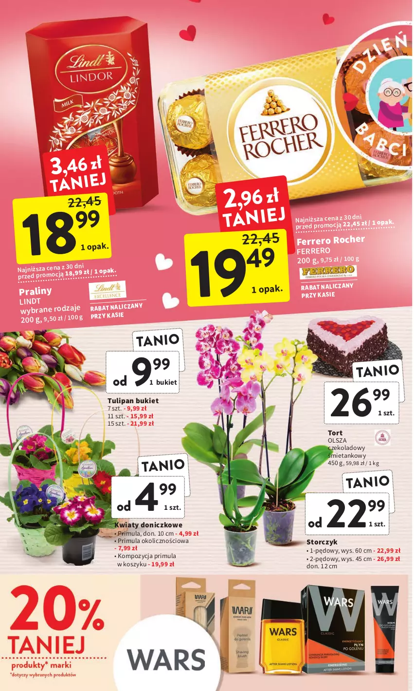 Gazetka promocyjna Intermarche - Gazetka Intermarche - ważna 19.01 do 25.01.2023 - strona 2 - produkty: Bukiet, Ferrero, Ferrero Rocher, Kosz, Lindt, Praliny, Primula, Storczyk, Tulipan