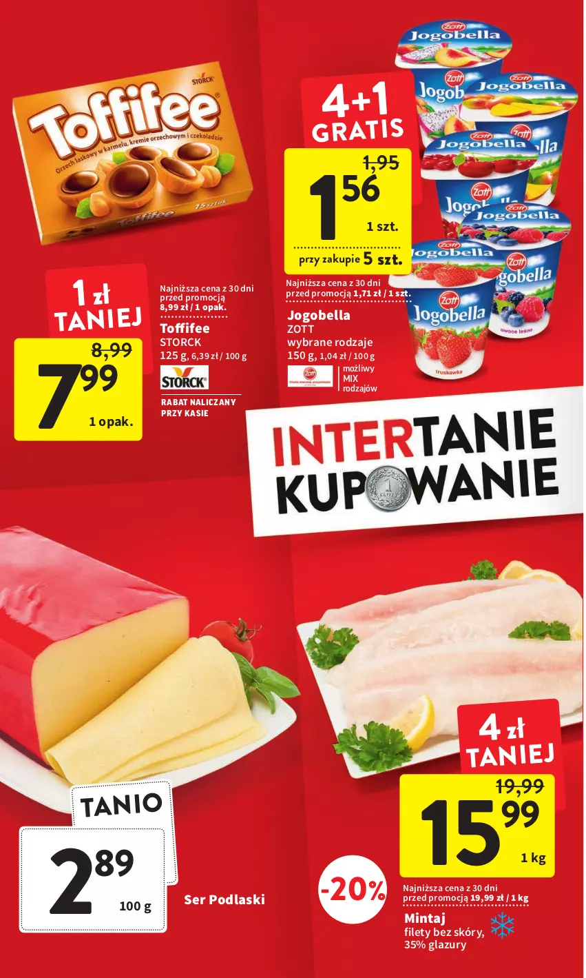 Gazetka promocyjna Intermarche - Gazetka Intermarche - ważna 19.01 do 25.01.2023 - strona 6 - produkty: Bell, Bella, Jogobella, Lazur, Mintaj, Podlaski, Ser, Toffifee, Zott