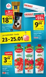 Gazetka promocyjna Intermarche - Gazetka Intermarche - Gazetka - ważna od 25.01 do 25.01.2023 - strona 39 - produkty: Tchibo, Kawa rozpuszczalna, Sok, Pasta do zębów, Kawa, Fortuna, Lacalut