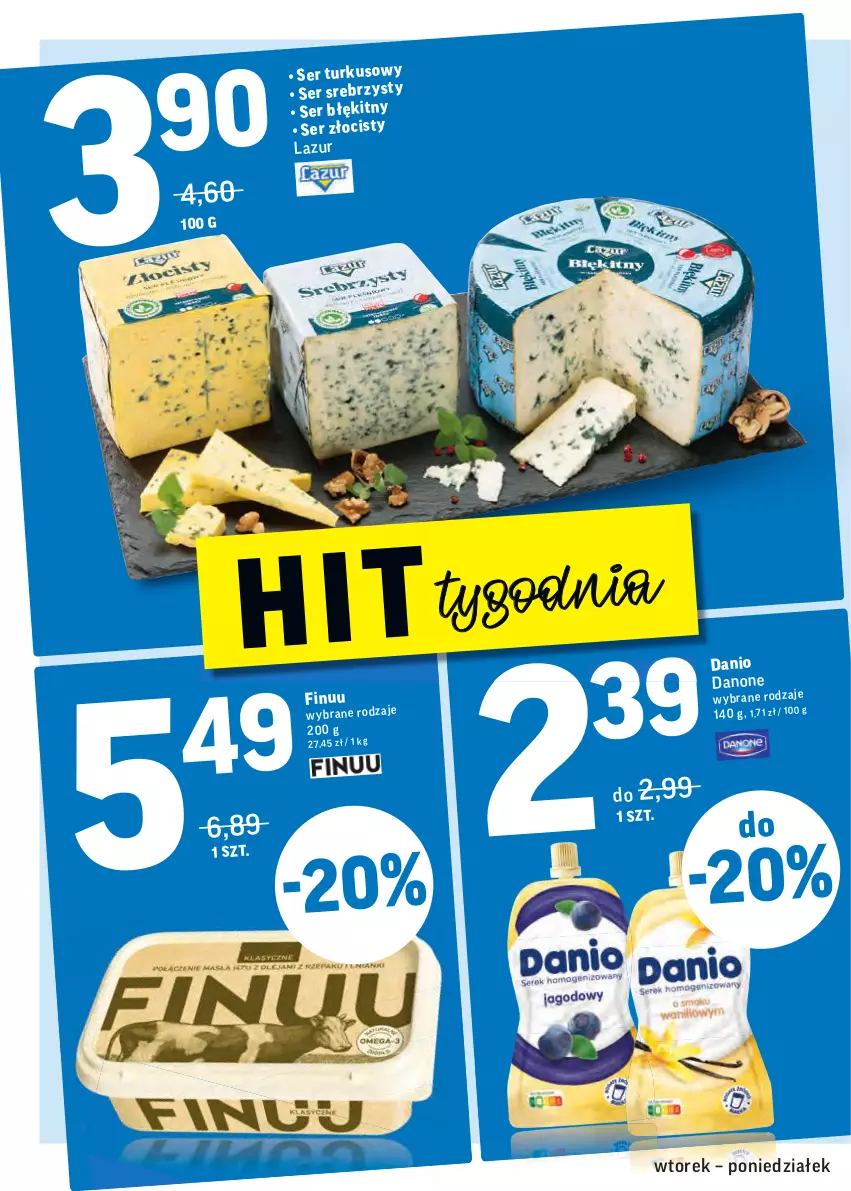 Gazetka promocyjna Intermarche - Gazetka promocyjna - ważna 04.01 do 10.01.2022 - strona 14 - produkty: Danio, Danone, Finuu, Ser