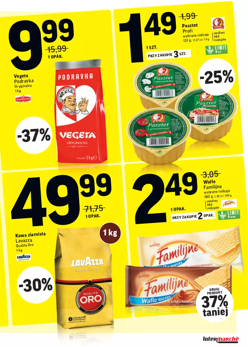 Gazetka promocyjna Intermarche - Gazetka promocyjna - ważna 04.01 do 10.01.2022 - strona 30 - produkty: Fa, Gin, Kawa, Kawa ziarnista, Podravka, Vegeta, Wafle