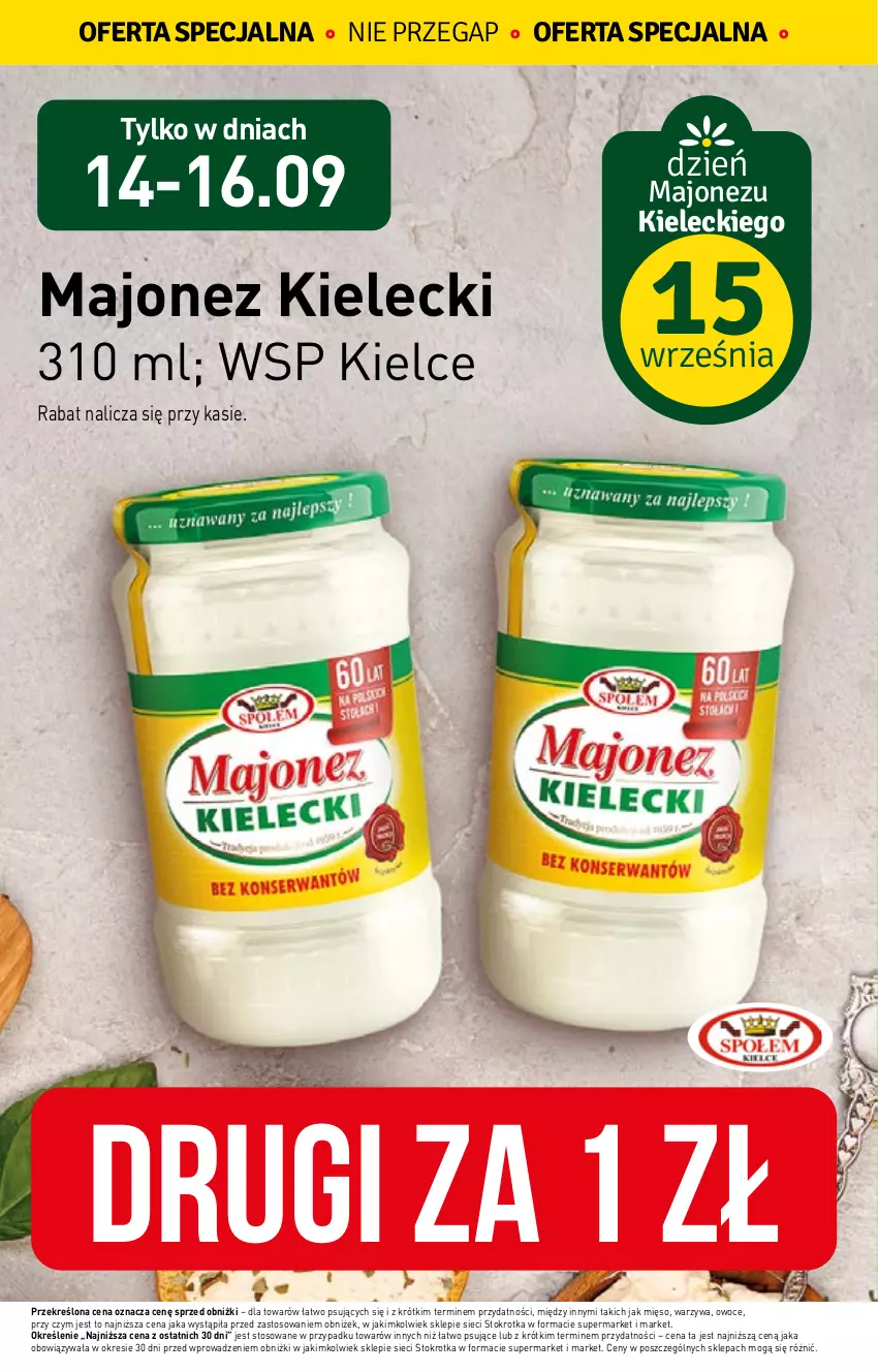 Gazetka promocyjna Stokrotka - Supermarket - ważna 14.09 do 20.09.2023 - strona 4 - produkty: Majonez, Mięso, Owoce, Warzywa