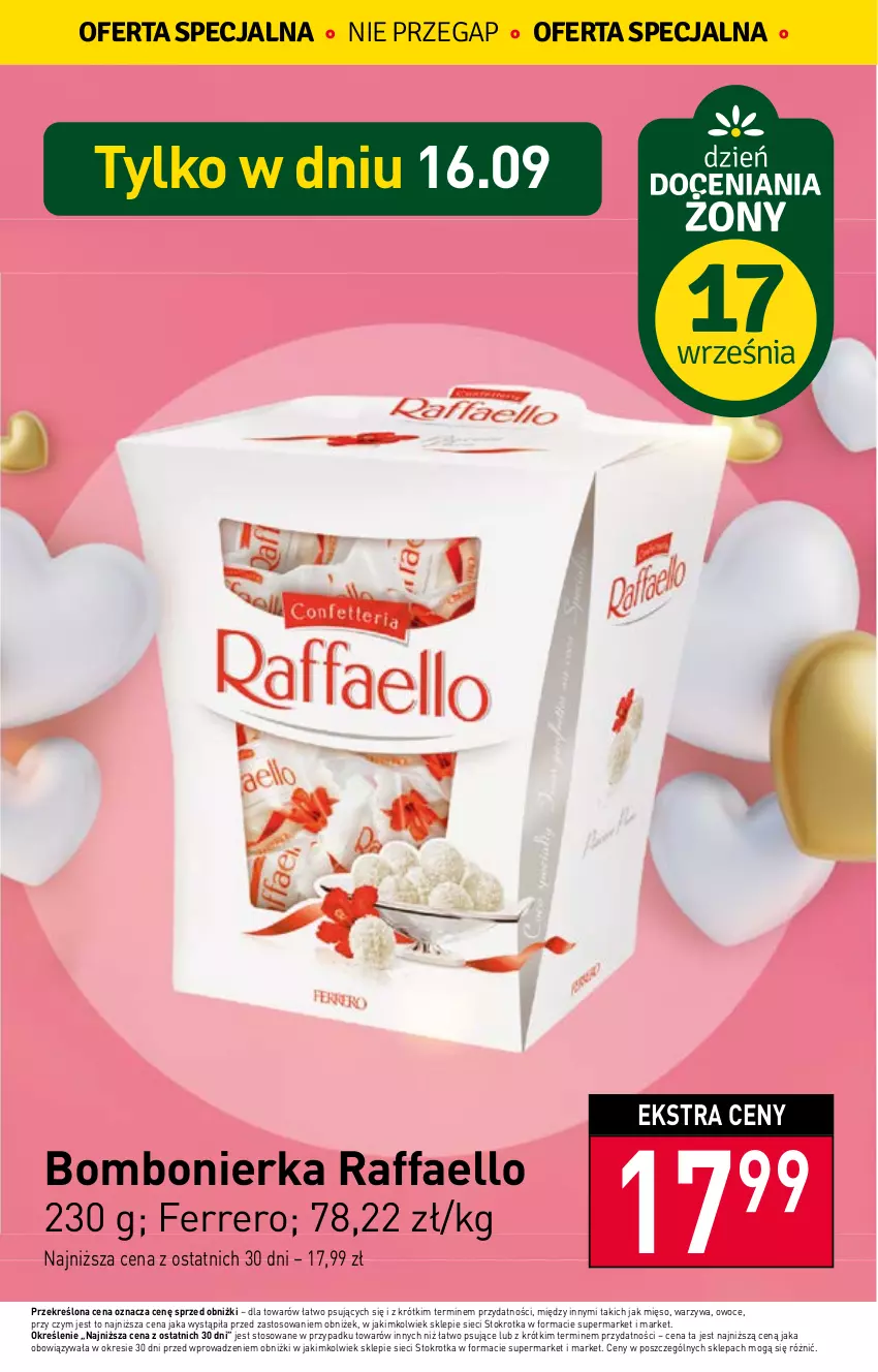 Gazetka promocyjna Stokrotka - Supermarket - ważna 14.09 do 20.09.2023 - strona 5 - produkty: Fa, Ferrero, Mięso, Owoce, Raffaello, Warzywa