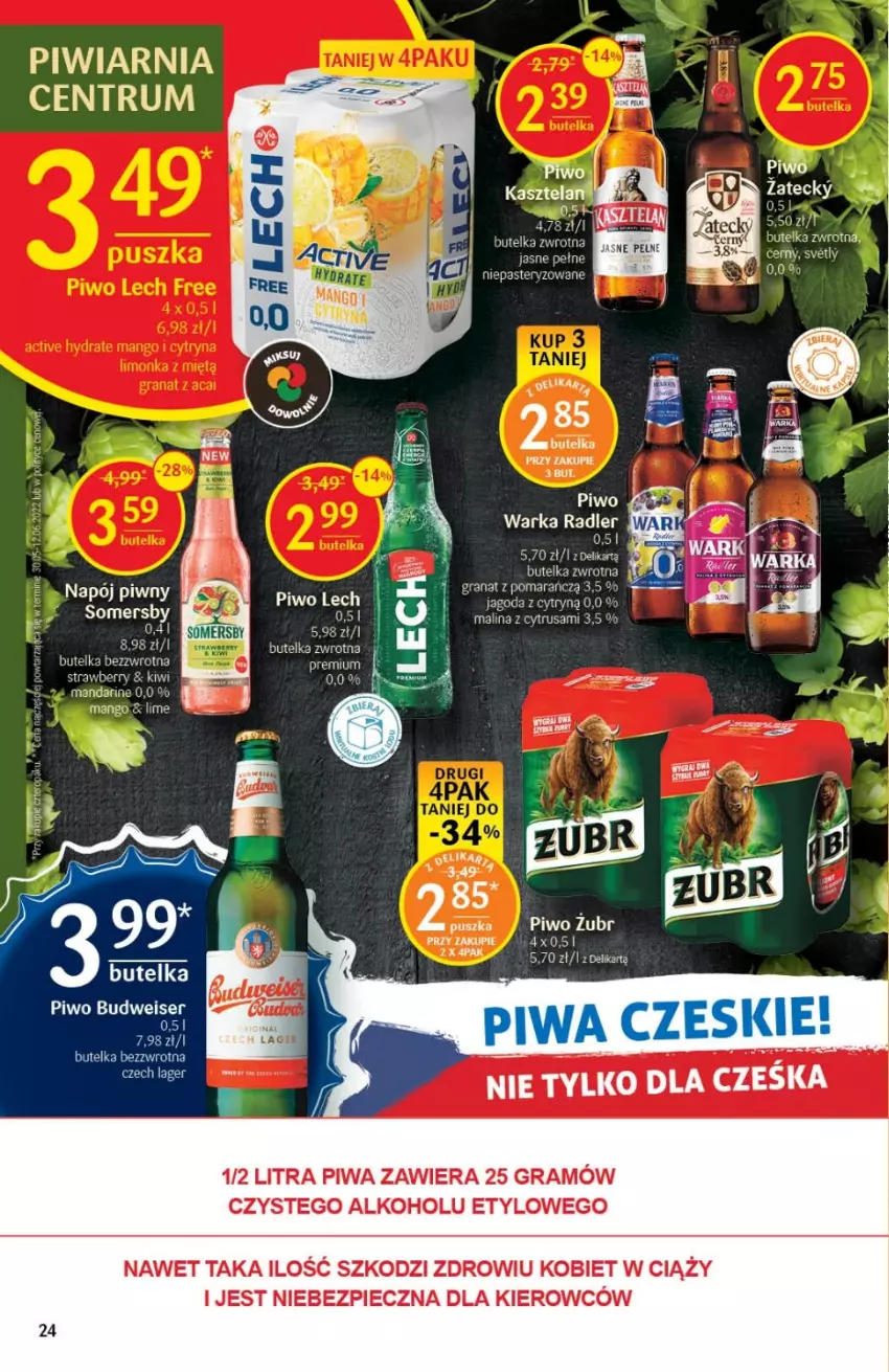 Gazetka promocyjna Delikatesy Centrum - Gazetka DC29 - ważna 28.07 do 03.08.2022 - strona 24 - produkty: Gra, Granat, LG, Mango, Napój, Piec, Piwa, Piwo, Radler, Rum, Ser, Warka