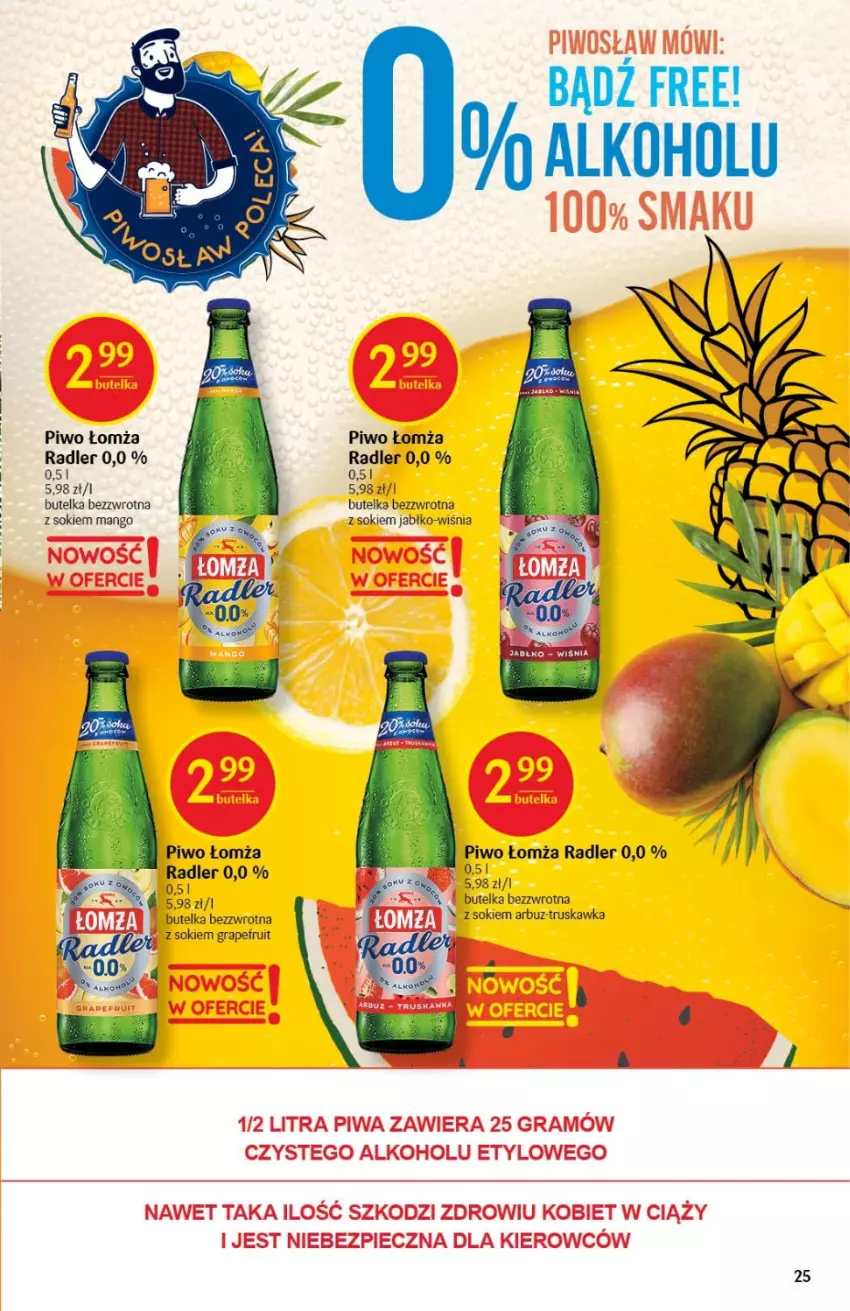 Gazetka promocyjna Delikatesy Centrum - Gazetka DC29 - ważna 28.07 do 03.08.2022 - strona 25 - produkty: Arbuz, Gra, Mango, Piwo, Radler, Sok