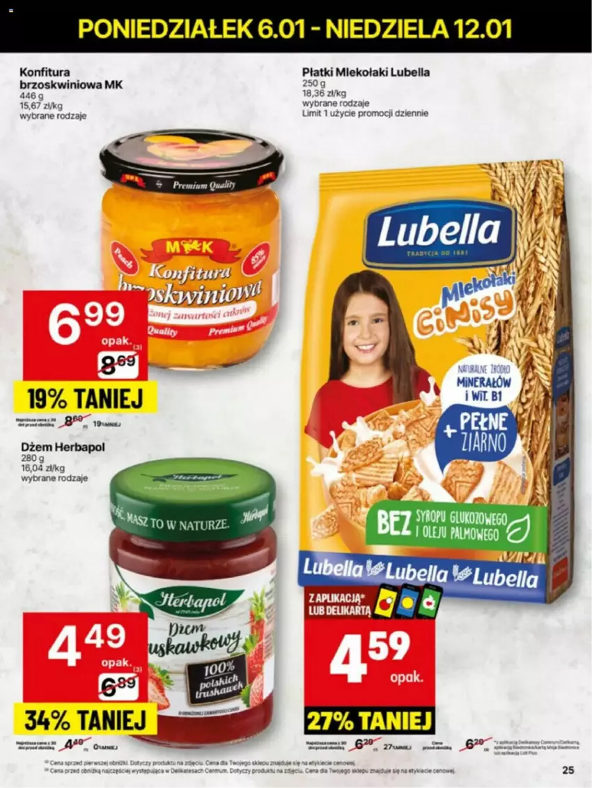 Gazetka promocyjna Delikatesy Centrum - ważna 06.01 do 12.01.2025 - strona 18 - produkty: Bell, Bella, Dżem, Fa, Herbapol, Konfitura, Lubella, Olej, Rum, Ser, Syrop