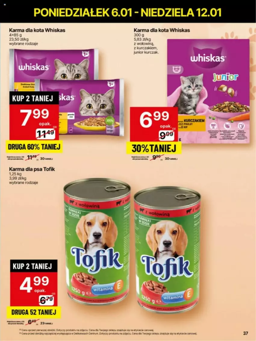 Gazetka promocyjna Delikatesy Centrum - ważna 06.01 do 12.01.2025 - strona 31 - produkty: Fa, Kurczak, Whiskas