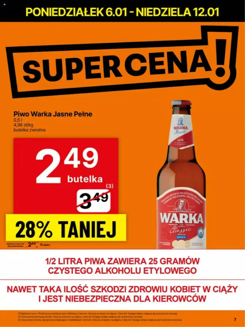 Gazetka promocyjna Delikatesy Centrum - ważna 06.01 do 12.01.2025 - strona 35 - produkty: Gra, Piec, Piwa, Piwo, Warka