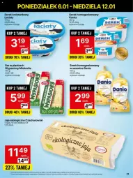 Gazetka promocyjna Delikatesy Centrum - Gazetka - ważna od 12.01 do 12.01.2025 - strona 14 - produkty: Ser, Jaja, Serek homogenizowany, Serek, Danio