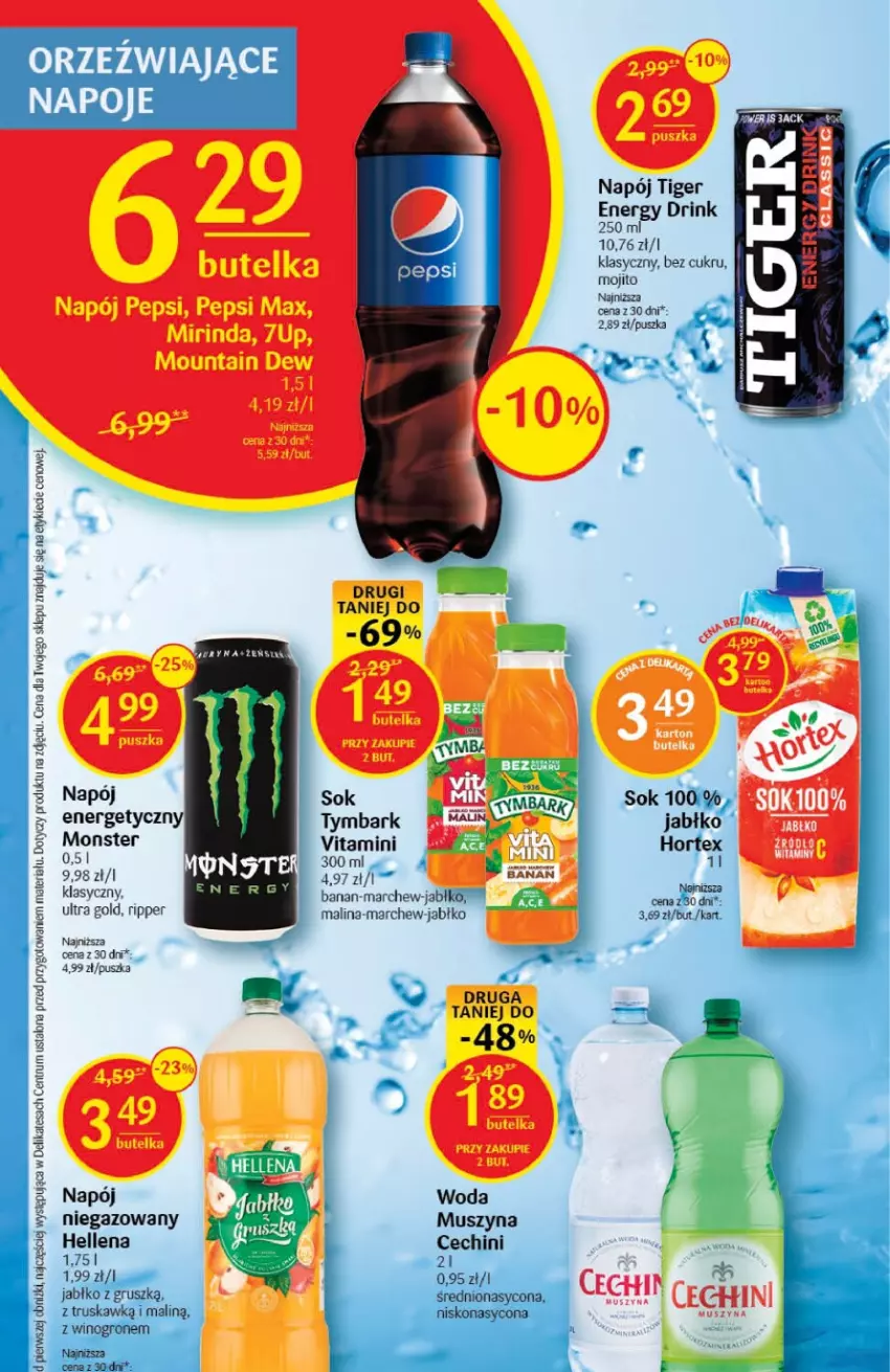 Gazetka promocyjna Delikatesy Centrum - Gazetka DC05 - ważna 02.02 do 08.02.2023 - strona 26 - produkty: 7up, Hellena, Hortex, Mirinda, Mus, Napój, Napój niegazowany, Pepsi, Pepsi max, Rum, Sok, Szyna, Tiger, Tymbark, Wino, Woda