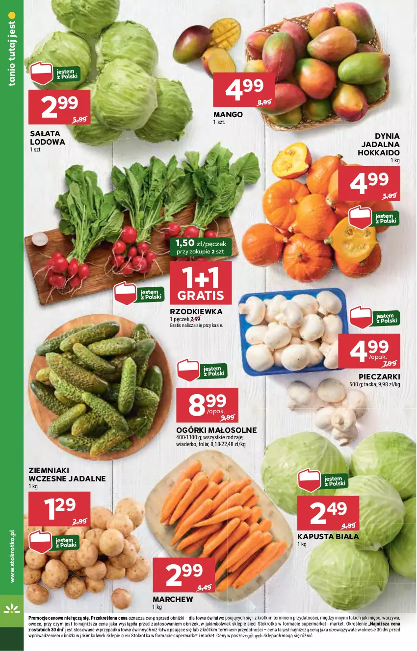 Gazetka promocyjna Stokrotka - Market - ważna 13.08 do 20.08.2025 - strona 10 - produkty: Gra, Mango, Mięso, Owoce, Piec, Rzodkiewka, Sałat, Sałata lodowa, Warzywa, Ziemniaki