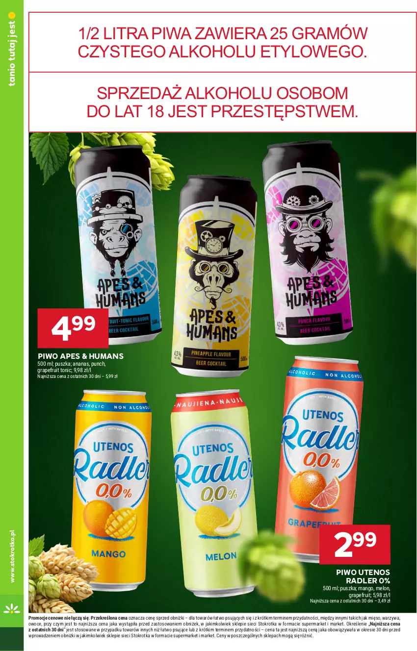 Gazetka promocyjna Stokrotka - Market - ważna 13.08 do 20.08.2025 - strona 22 - produkty: Ananas, Gra, Mango, Melon, Mięso, Owoce, Piwa, Piwo, Radler, Warzywa