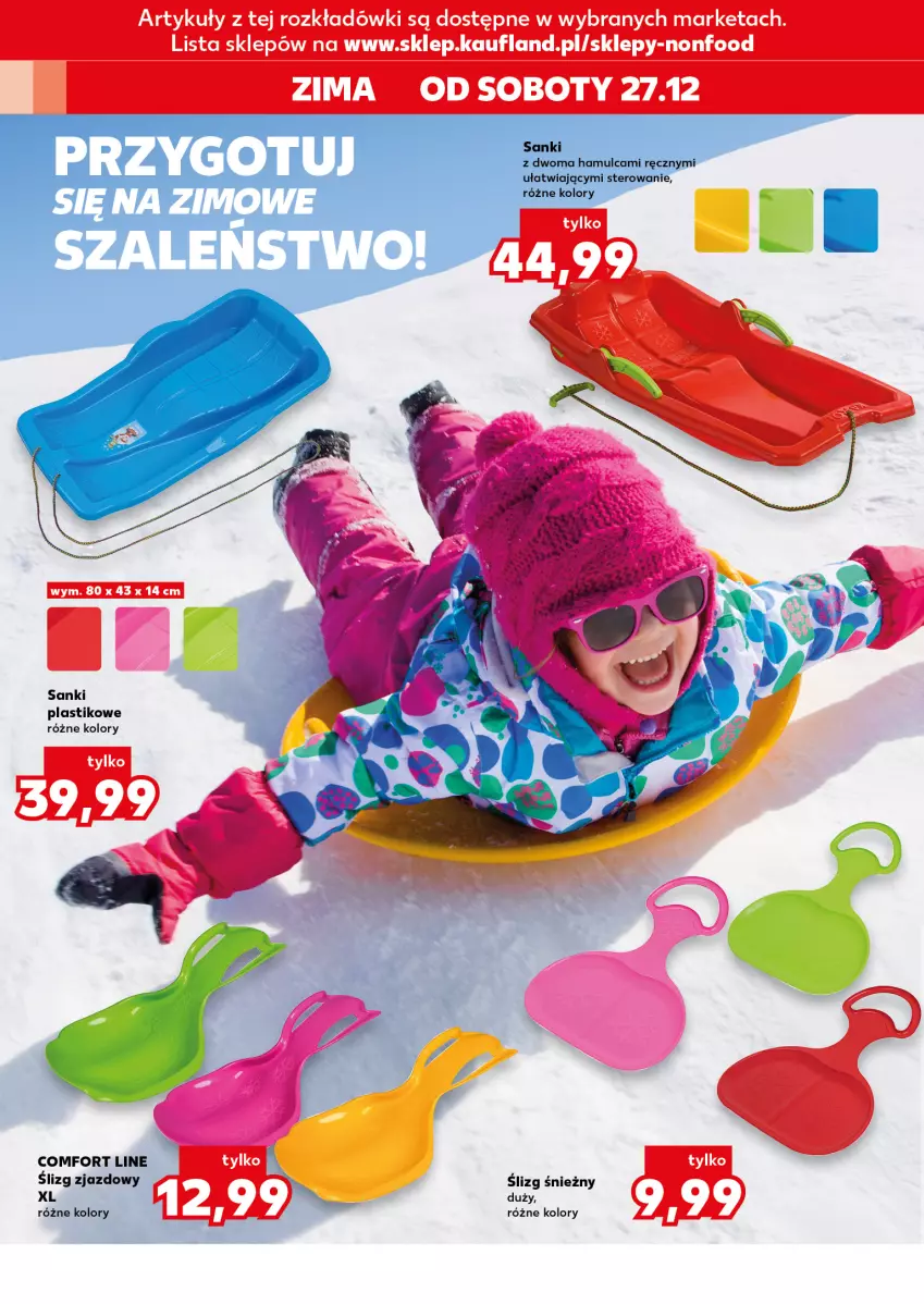 Gazetka promocyjna Kaufland - Kaufland - ważna 27.12.2025 do 31.12.2026 - strona 16 - produkty: Sanki, Sanki plastikowe