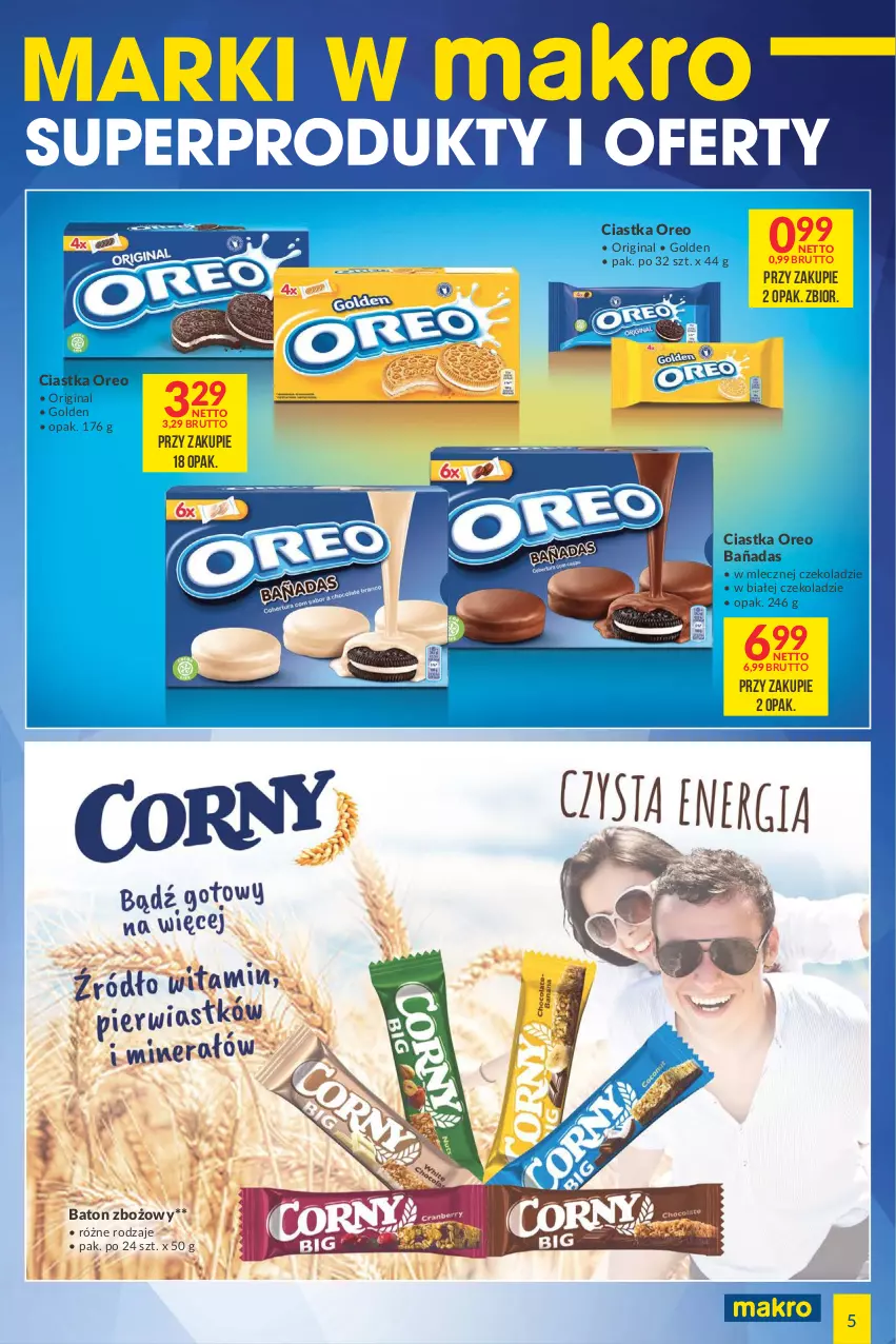 Gazetka promocyjna Makro - [Oferta specjalna] Marki w MAKRO - ważna 14.06 do 27.06.2022 - strona 5 - produkty: Baton, Ciastka, Gin, Oreo