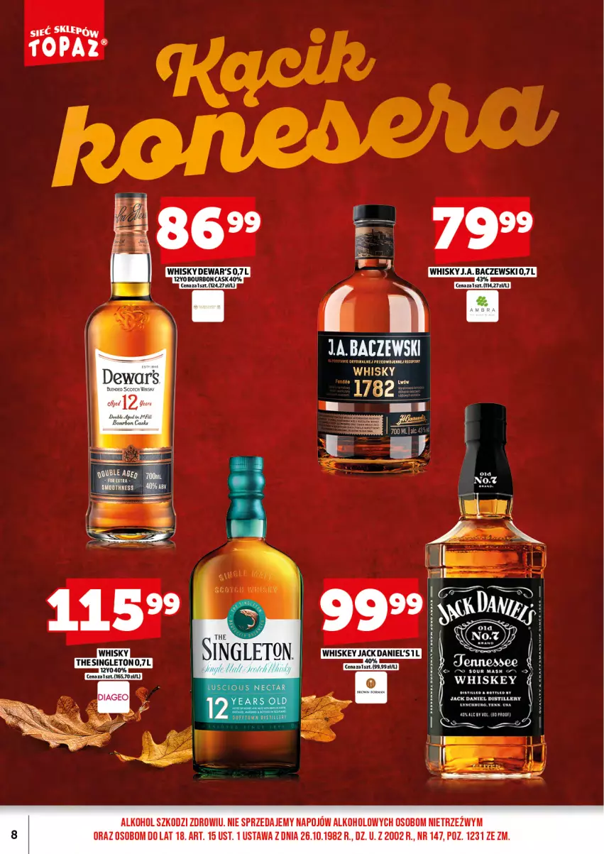 Gazetka promocyjna Topaz - Gazetka - ważna 01.10 do 16.10.2025 - strona 10 - produkty: Bourbon, Whiskey, Whisky