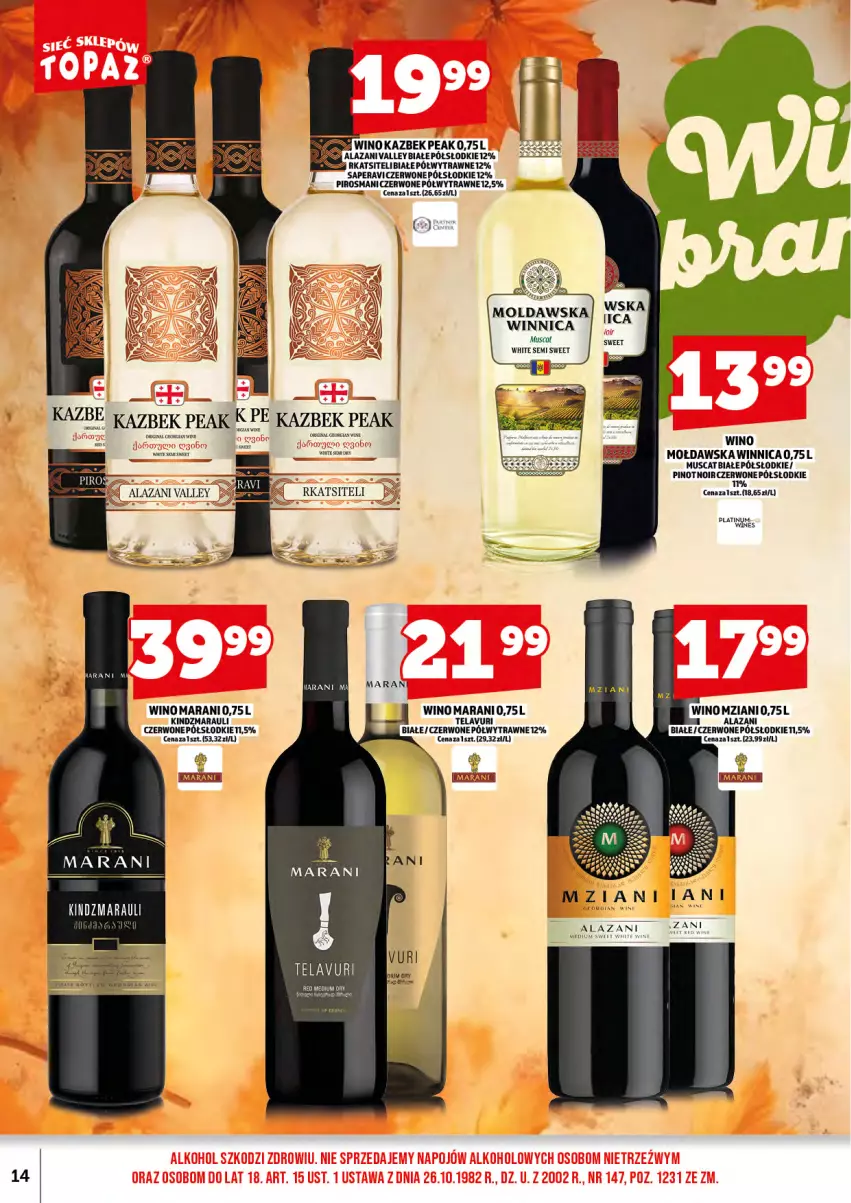 Gazetka promocyjna Topaz - Gazetka - ważna 01.10 do 16.10.2025 - strona 16 - produkty: Gin, LG, Mus, Por, Wino