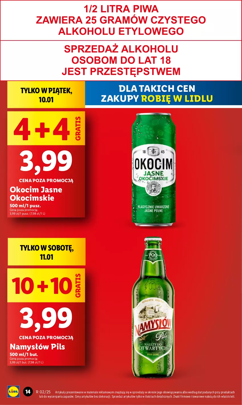 Gazetka promocyjna Lidl - GAZETKA - ważna 09.01 do 11.01.2025 - strona 14 - produkty: Gra, Koc, Namysłów, Okocim