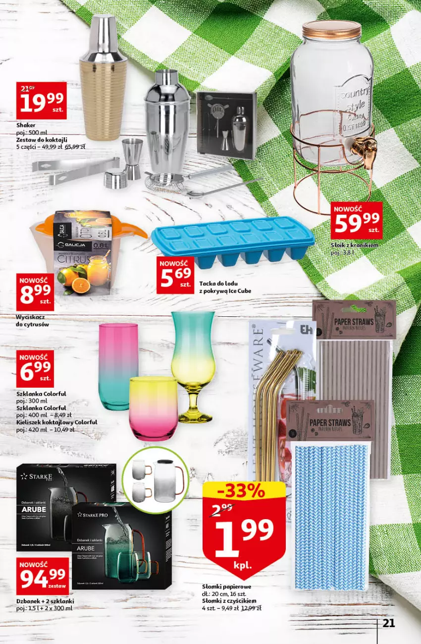 Gazetka promocyjna Auchan - przeNISKIE CENY Prze SŁONECZNE oferty Hipermarkety - ważna 30.06 do 06.07.2022 - strona 21 - produkty: Dzbanek, Kask, Lanki, LG, Papier, Szklanka