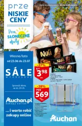 Gazetka promocyjna Auchan - przeNISKIE CENY Prze SŁONECZNE oferty Hipermarkety - Gazetka - ważna od 06.07 do 06.07.2022 - strona 1 - produkty: Lody