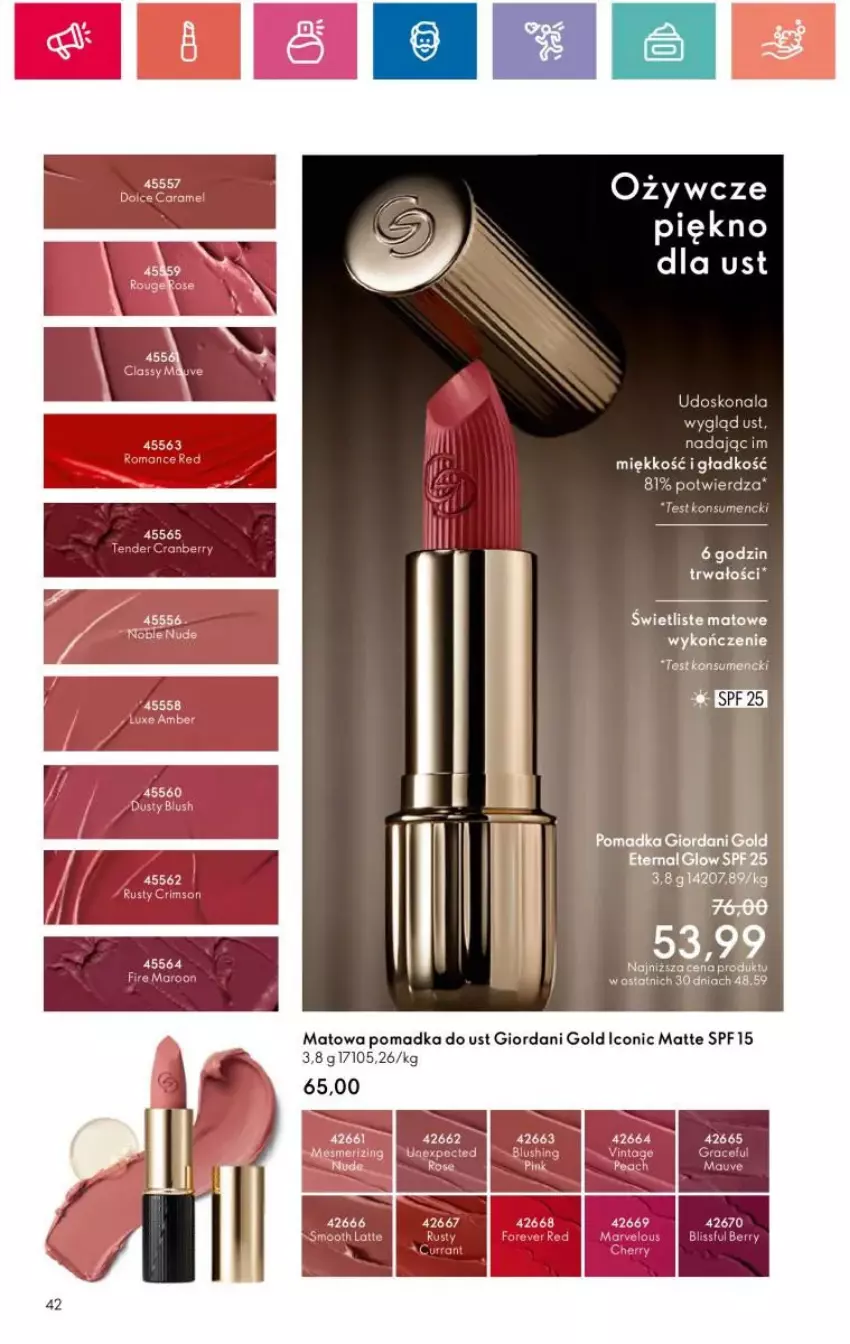 Gazetka promocyjna Oriflame - ważna 16.04 do 06.05.2024 - strona 106 - produkty: Giordani Gold