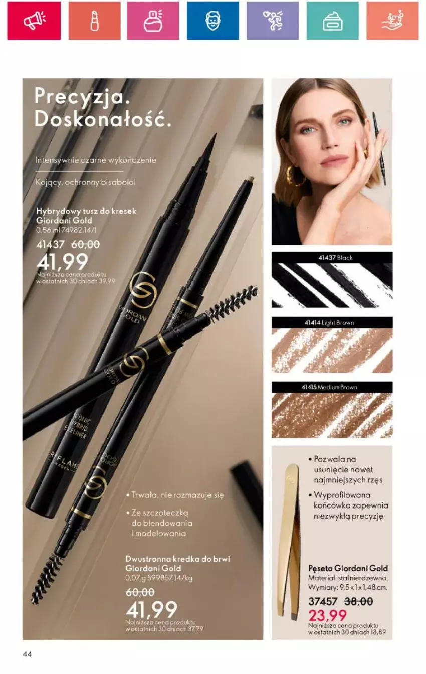 Gazetka promocyjna Oriflame - ważna 16.04 do 06.05.2024 - strona 108 - produkty: Giordani Gold, Pęseta