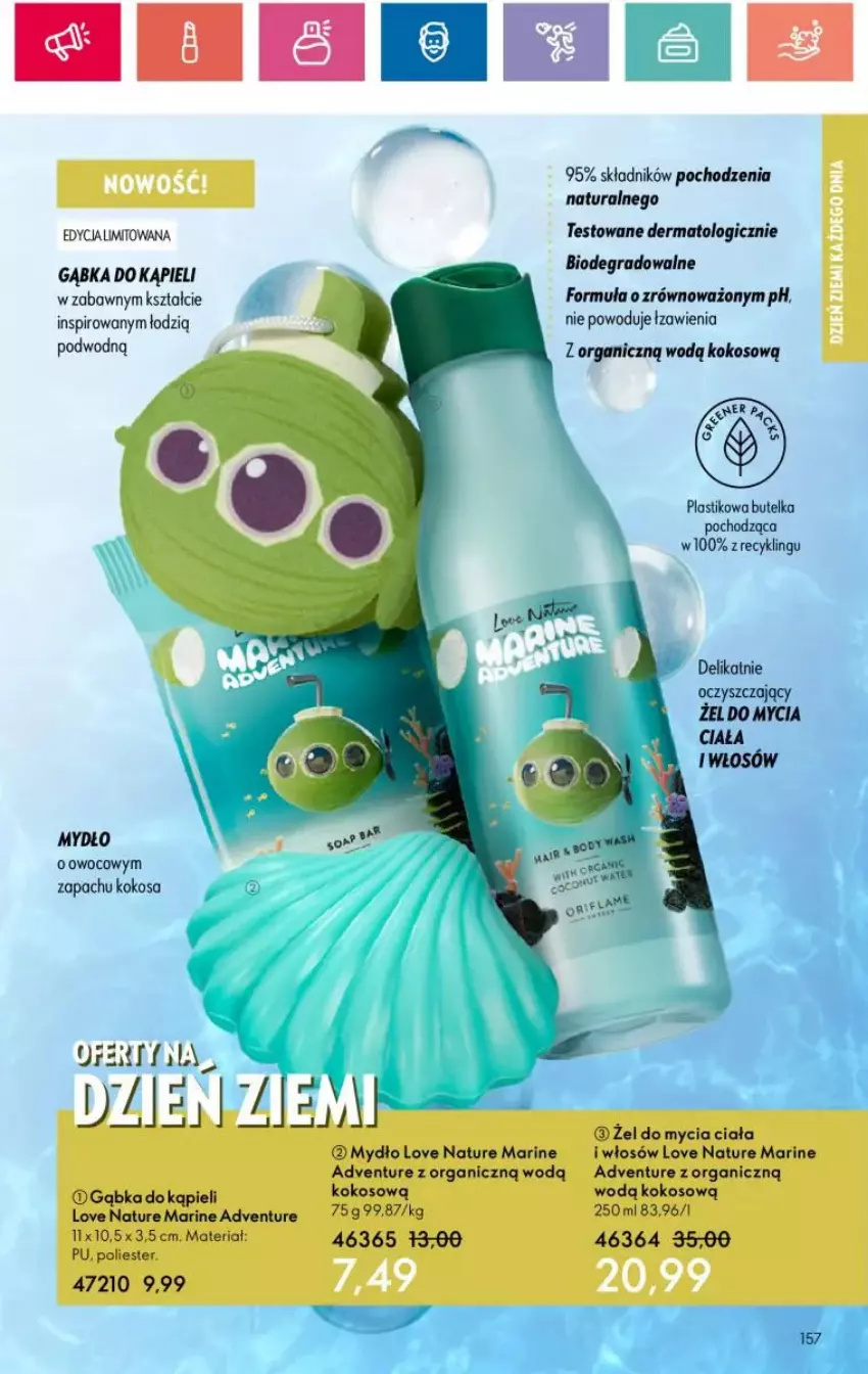 Gazetka promocyjna Oriflame - ważna 16.04 do 06.05.2024 - strona 65 - produkty: Kokos, Love Nature, Mydło