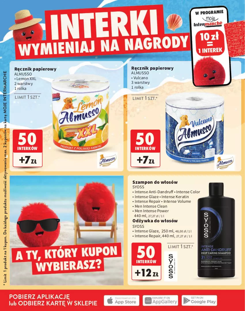 Gazetka promocyjna Intermarche - Katalog nagród Moje Intermarche - ważna 02.07 do 02.09.2026 - strona 18 - produkty: Mus, Odżywka, Papier, Ręcznik, Syoss, Szampon