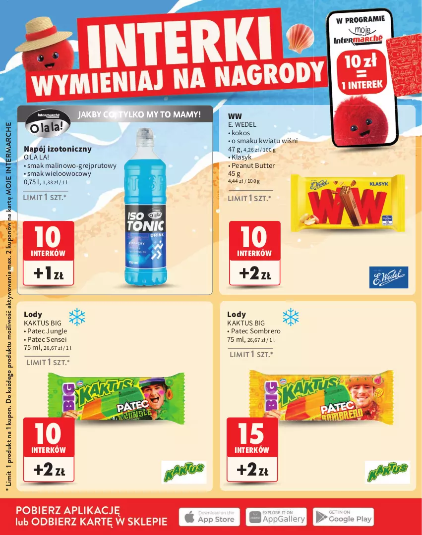 Gazetka promocyjna Intermarche - Katalog nagród Moje Intermarche - ważna 02.07 do 02.09.2026 - strona 4 - produkty: E. Wedel, Kaktus, Kokos, Lody, Napój, Napój izotoniczny