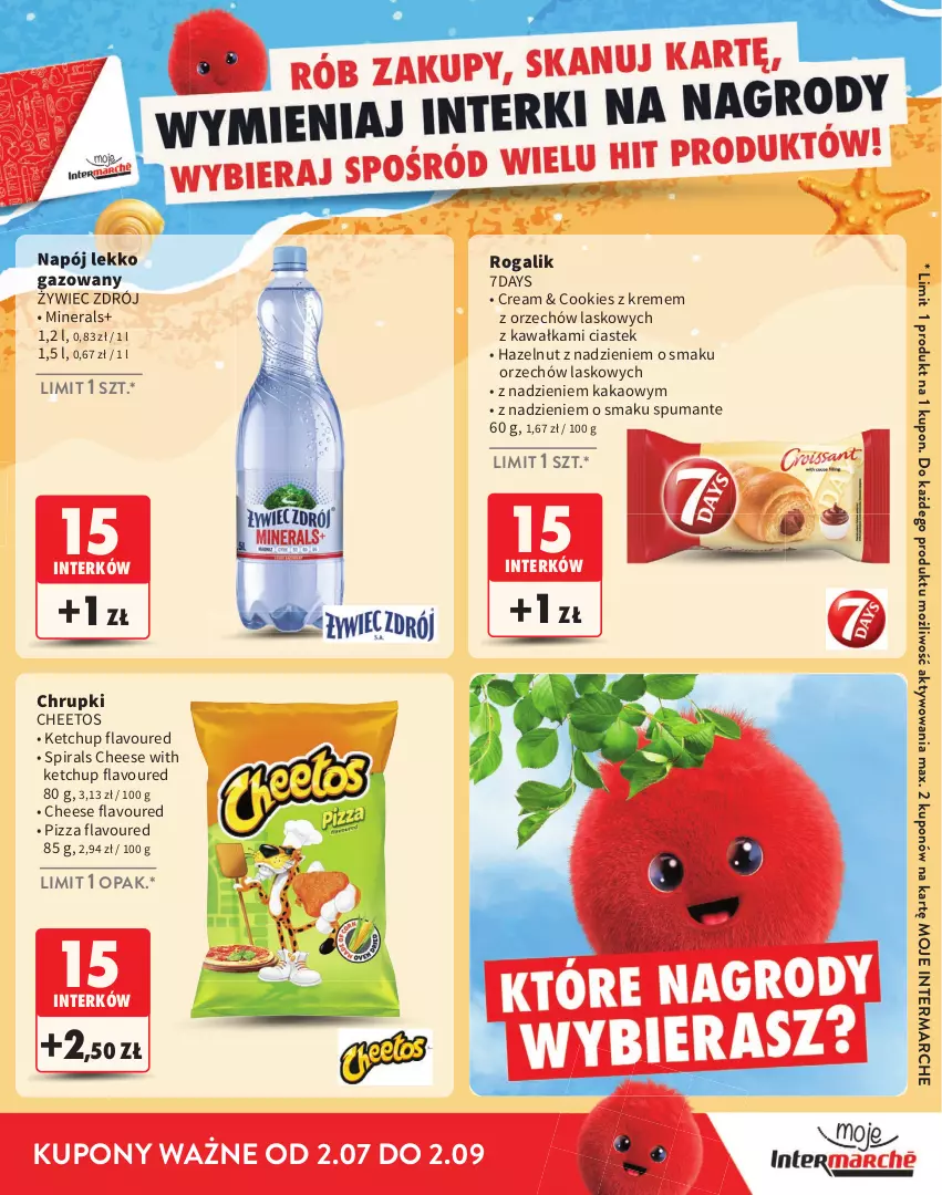 Gazetka promocyjna Intermarche - Katalog nagród Moje Intermarche - ważna 02.07 do 02.09.2026 - strona 5 - produkty: Cheetos, Chrupki, Kakao, Kawa, Ketchup, Napój, Pizza, Puma, Rogal, Stek