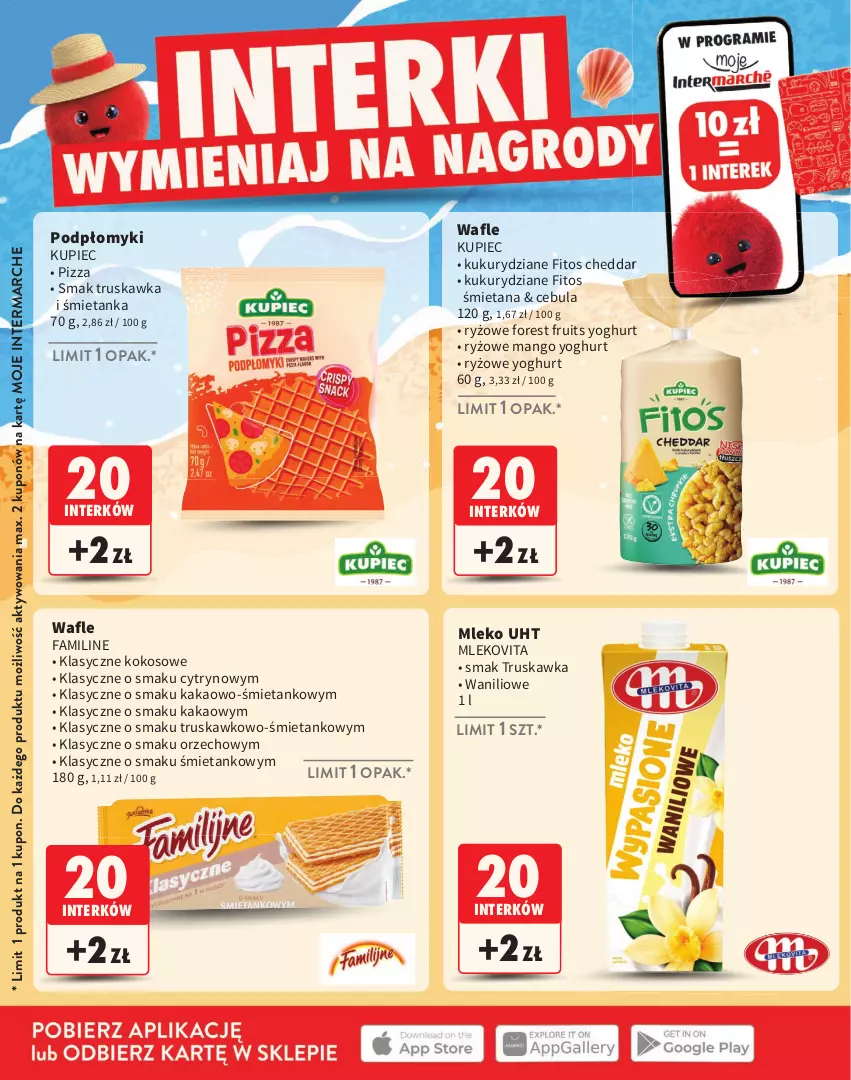 Gazetka promocyjna Intermarche - Katalog nagród Moje Intermarche - ważna 02.07 do 02.09.2026 - strona 6 - produkty: Cebula, Cheddar, Fa, Kakao, Kokos, Kupiec, Mango, Mleko, Mlekovita, Piec, Pizza, Ryż, Wafle