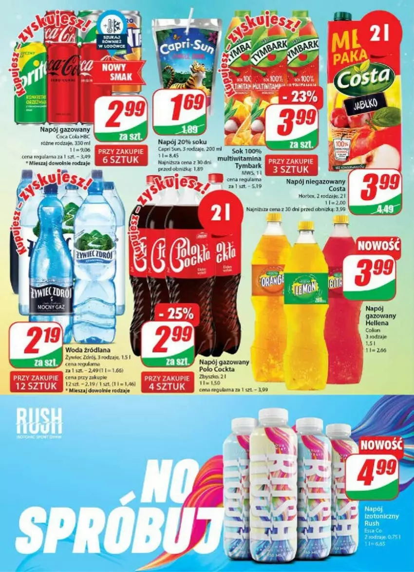 Gazetka promocyjna Dino - ważna 11.10 do 17.10.2023 - strona 12 - produkty: Hellena, Hortex, LANA, Napój, Napój gazowany, Sok, Woda