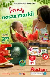 Gazetka promocyjna Auchan - Poznaj Nasze Marki Hipermarkety - Gazetka - ważna od 21.07 do 21.07.2021 - strona 1 - produkty: Hummus, Mus, Pasta warzywna, Szpinak