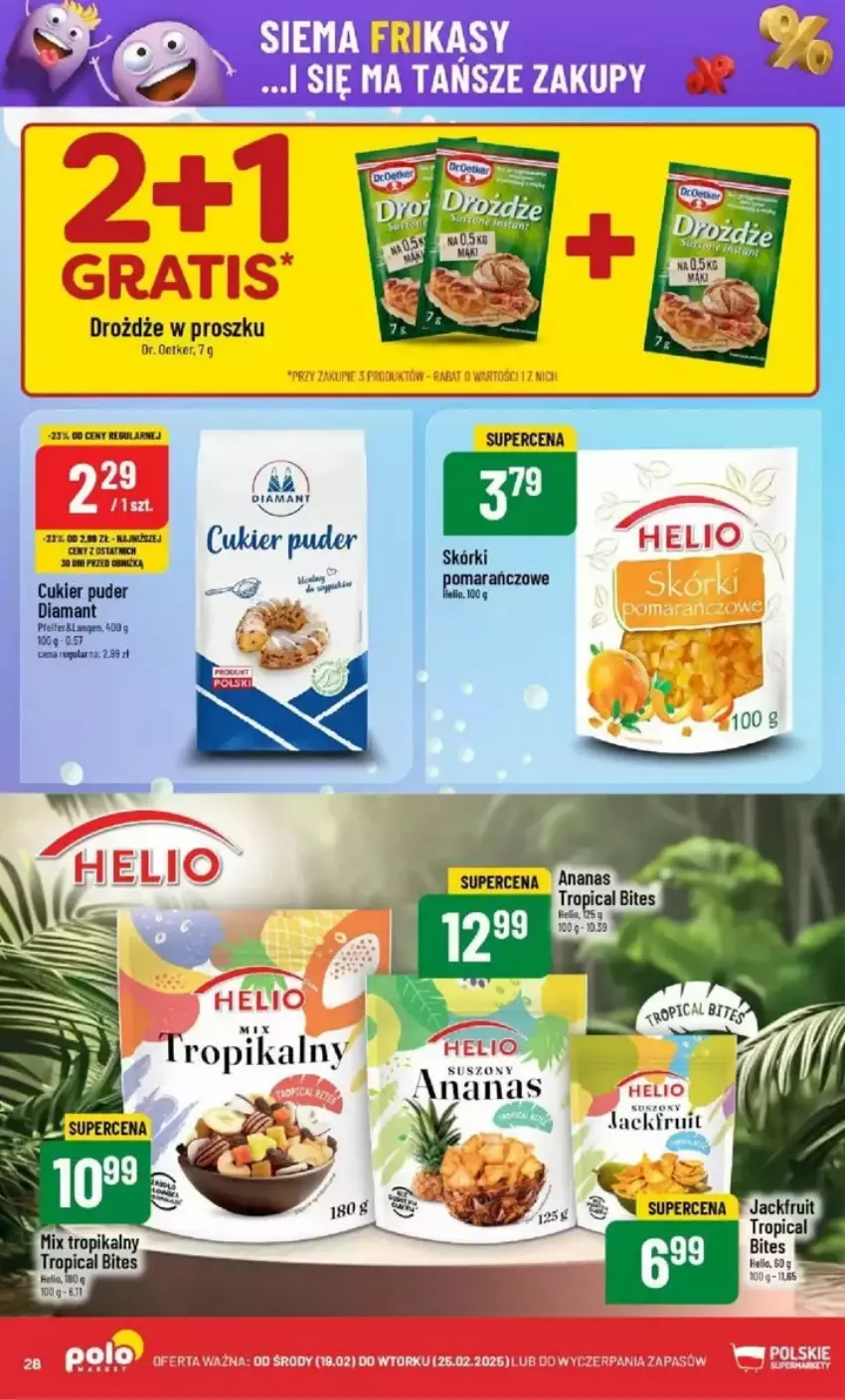 Gazetka promocyjna PoloMarket - ważna 19.02 do 25.02.2025 - strona 21 - produkty: Cukier, Cukier puder, Diamant, Drożdże, Fa, Helio, LG, Puder, Tropical