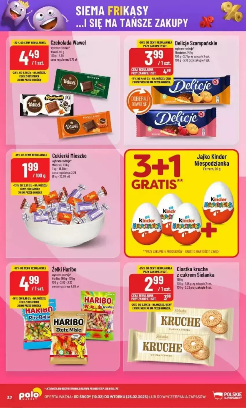 Gazetka promocyjna PoloMarket - ważna 19.02 do 25.02.2025 - strona 26 - produkty: Ciastka, Czekolada, Fa, Ferrero, Gra, Haribo, HP, Wawel