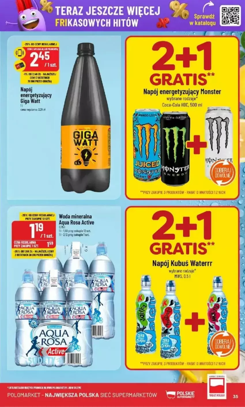 Gazetka promocyjna PoloMarket - ważna 19.02 do 25.02.2025 - strona 29 - produkty: Fa, Gra, Kubuś, Kubuś Waterrr, LG, Napój, Tatra, Tera, Woda, Woda mineralna