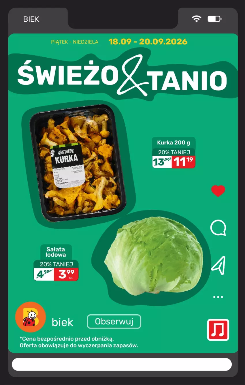 Gazetka promocyjna Biedronka - BIEK - ważna 18.09 do 25.09.2026 - strona 6 - produkty: Sałat, Sałata lodowa